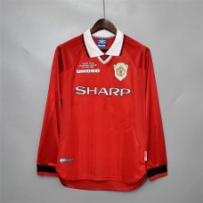 Manchester United 99/00 Home Red Long Sleeve Soccer Jersey